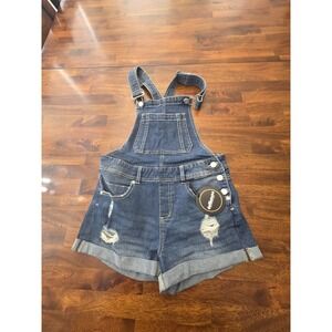 Dollhouse Denim Coverall Shorts  New‎ With Tag Size 3-4 Juniors Girls  Sku64